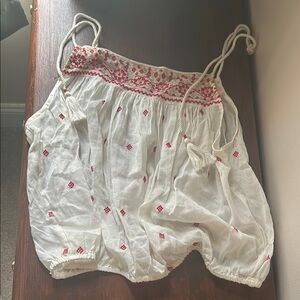 NWT Free People embroidered crop top